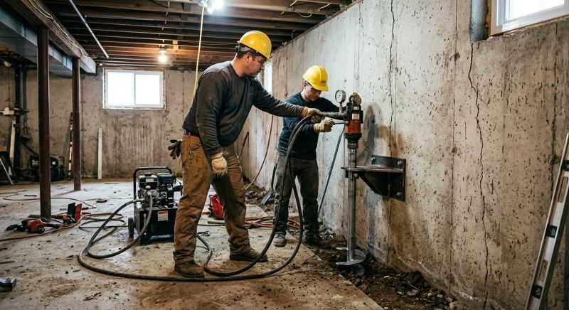 Basement Stabilization in Perkasie, PA