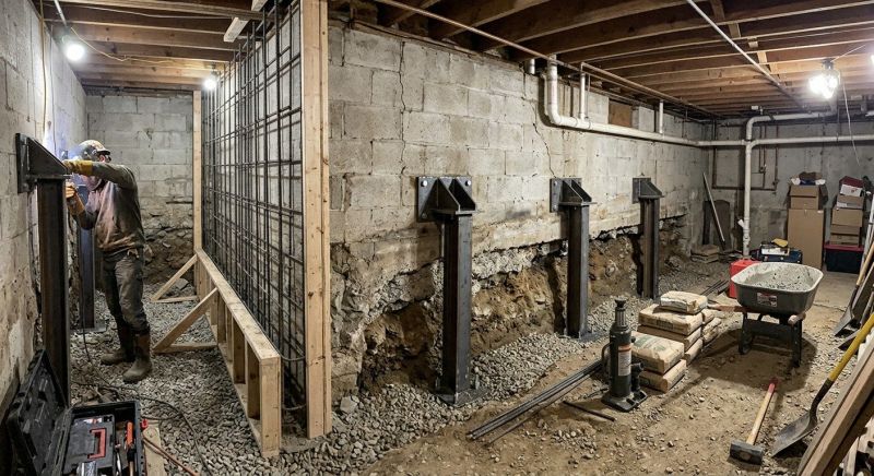 Basement Underpinning in Perkasie, PA