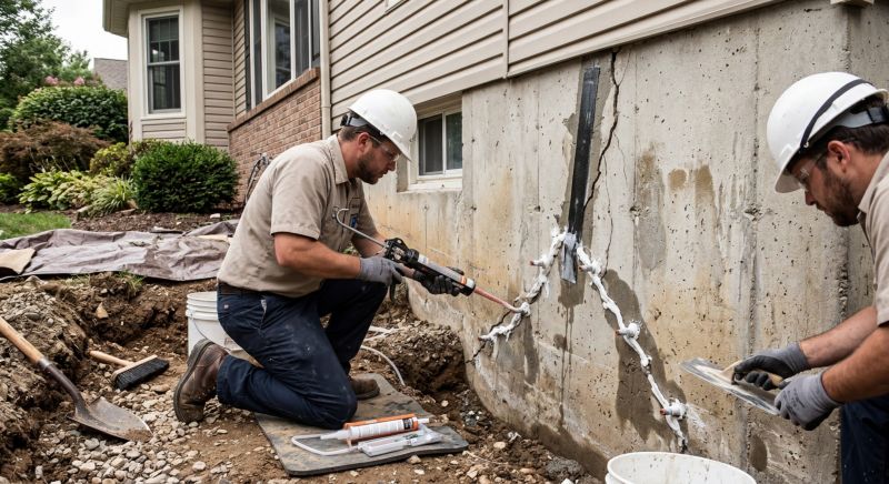 Cracked Foundation Repair in Horsham, PA