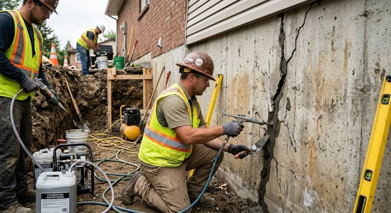 Cracked Foundation Repair in Quakertown, PA