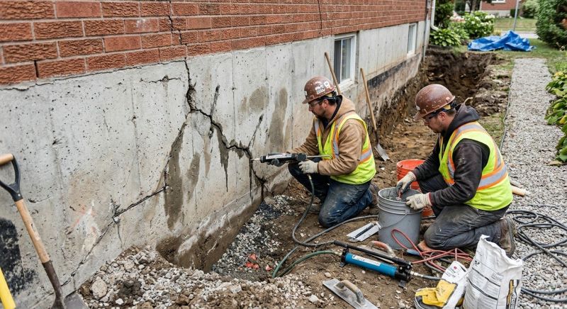 Cracked Foundation Repair in Royersford, PA