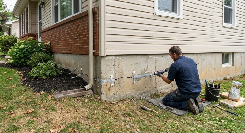 Cracked Foundation Repair in Telford, PA