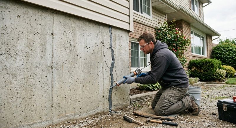 Foundation Crack Sealing in Perkasie, PA