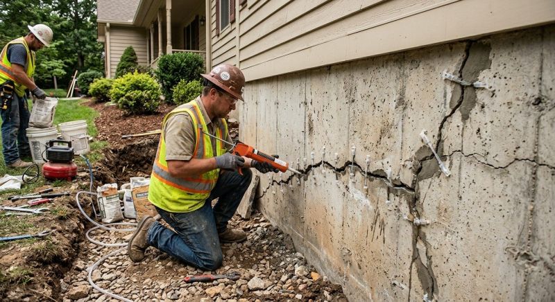Foundation Crack Sealing in Perkasie, PA