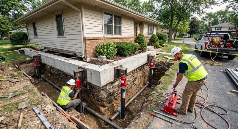 Foundation Jacking in Phoenixville, PA