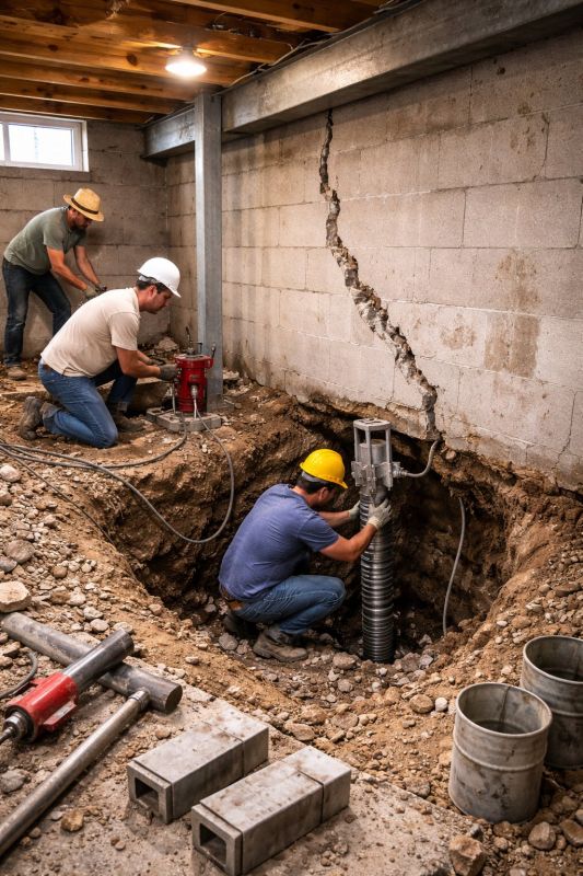 Foundation Structural Repair in Perkasie, PA