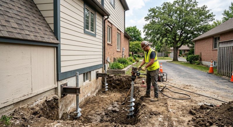 Helical Pile Installation in Perkasie, PA