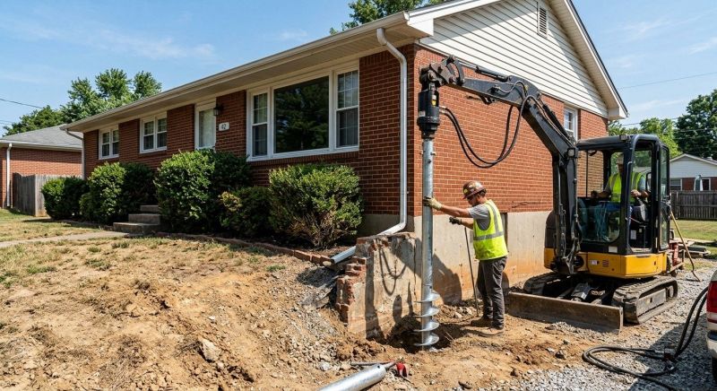 Helical Pile Installation in Perkasie, PA
