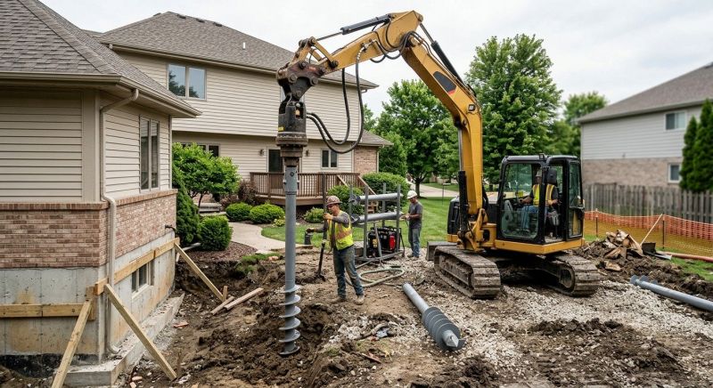 Helical Pile Installation in Perkasie, PA