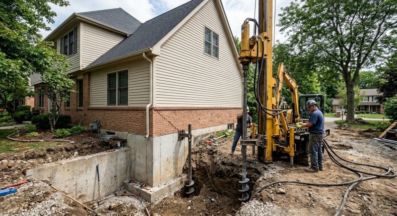 Helical Pile Installation in Perkasie, PA