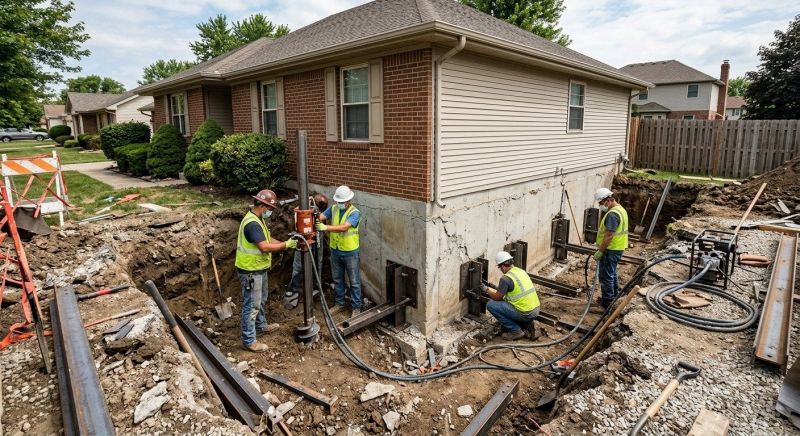 House Foundation Repair in Gladwyne, PA