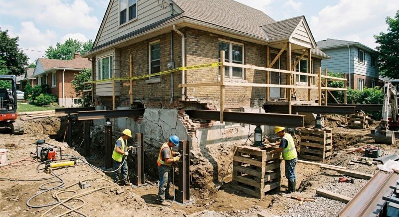House Foundation Repair in Newtown, PA