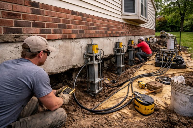 Settling Foundation Service in Phoenixville, PA