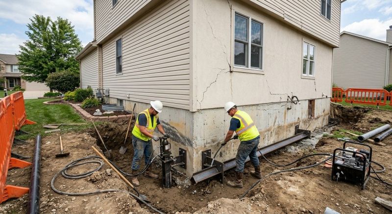 Sinking Foundation Repair in Bala Cynwyd, PA