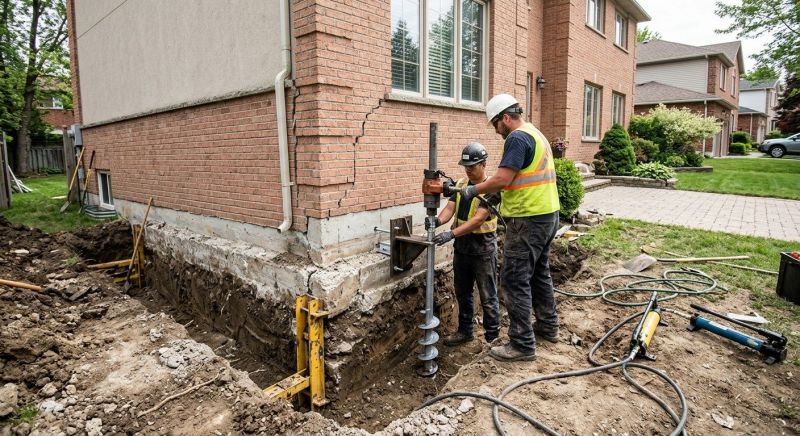 Sinking Foundation Repair in Pottstown, PA