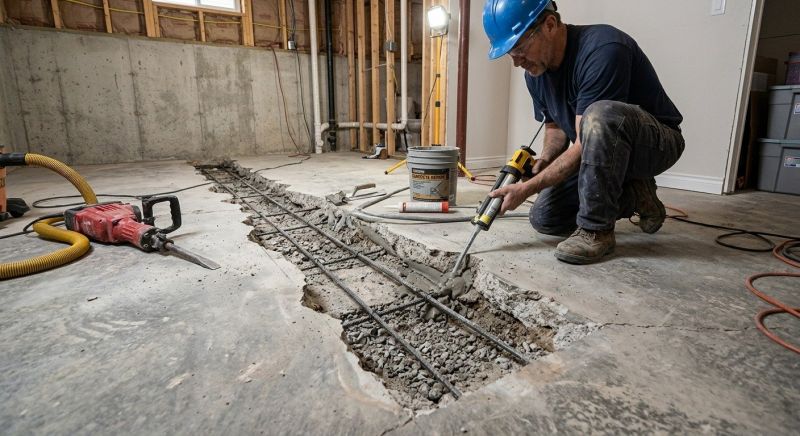 Slab Foundation Repair in Perkasie, PA